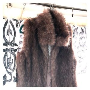 NWT WHBM fur vest